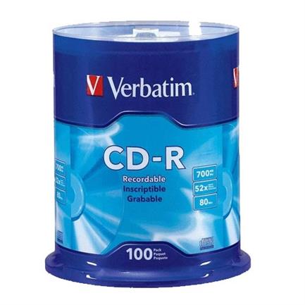 DISCO COMPACTO VERBATIM R 52X 80MIN 700MB C/100
