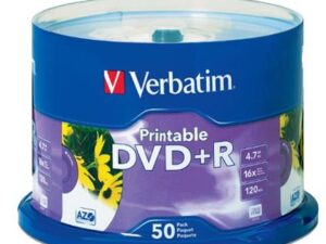 DVD+R VERBATIM 4.7GB 16X BLANCO INK PRINTABLE C/50