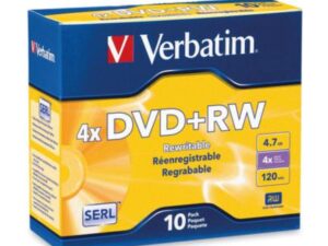 DVD+RW Verbatim 4X 4.7 GB 10PK Slim Case